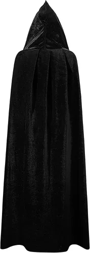 Vista 5 de QUCH Capa con capucha unisex con capucha para hombres y mujeres, capa de bruja de vampiro, disfraz de Halloween y Navidad