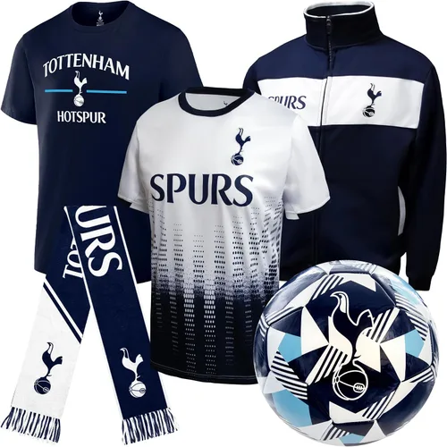 Vista 10 de Icon Sports Pro League Paquete de Fan Ultimate – 5 piezas de mercancía de fútbol con licencia oficial - Camiseta, Jersey, Chaqueta, Bufanda, Balón