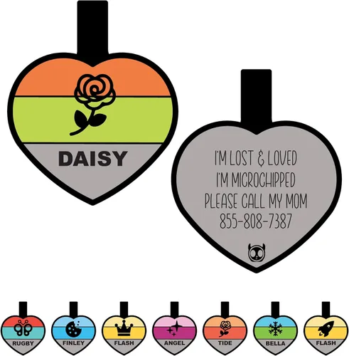 Vista 7 de Placa de identificación silenciosa personalizada con 5 líneas de identificación de mascotas de silicona duradera y grabada profundamente, diseño