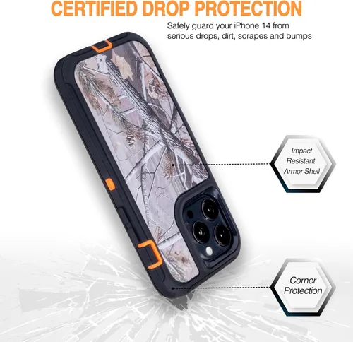Vista 8 de Funda para iPhone 13 Mini (5.4 pulgadas) con 2 protectores de pantalla Resistente de cuerpo completo de grado militar protección contra caídas