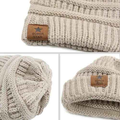 Vista 2 de Zando Gorros de invierno para niñas gorros de invierno cálidos para bebés gorros de punto para niños pequeños