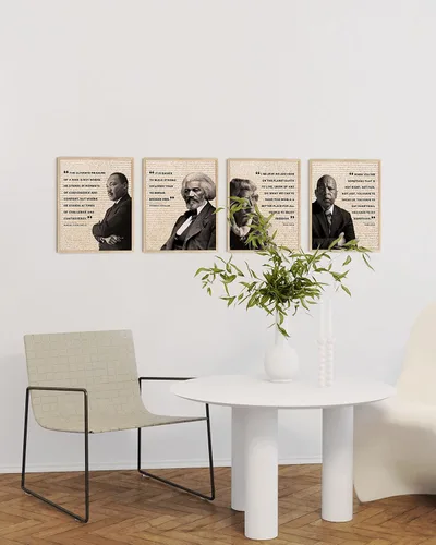 Vista 5 de HAUS AND HUES Pósteres de historia negra para aula, arte afroamericano, decoraciones del mes de la historia negra y carteles afroamericanos