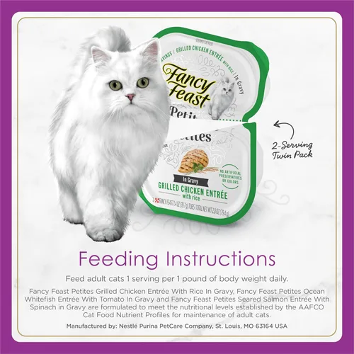 Vista 7 de Purina Fancy Feast Gourmet - Paquete variado de alimentos húmedos para gatos, colección Petites Gravy, tinas separables, 24 porciones