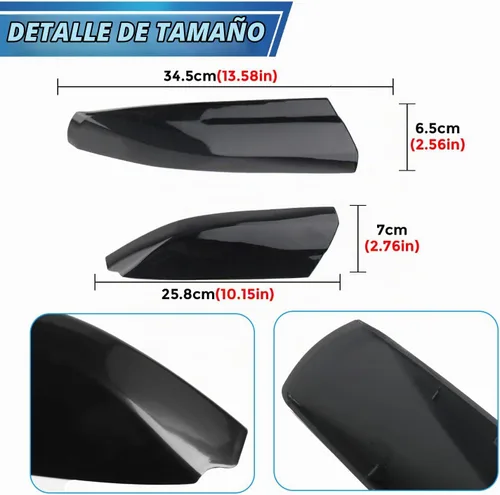Vista 4 de 4 piezas de protección de tapa terminal para carril de equipaje de techo negro, cubierta de capó para Toyota Highlander 2.7L 2009-2013, para 3.3L