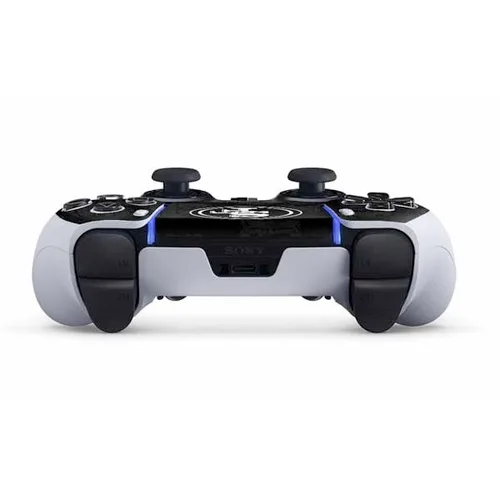 Vista 3 de Skinit Decal Gaming Skin Compatible with PS5 DualSense Edge Pro Controller - Officially Licensed NFL San Franciso 49ers Black & White Design