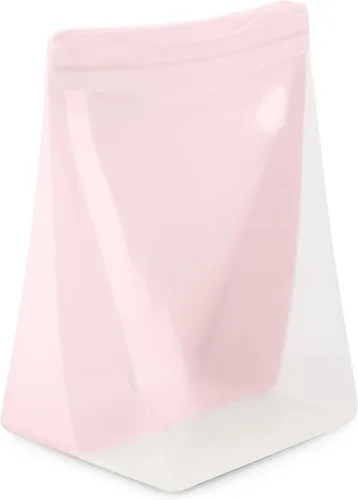 Vista 27 de W&P Porter Bolsa de almacenamiento reutilizable de silicona, sándwich (50 onzas de pie), color rubor, contenedor de almacenamiento de alimentos