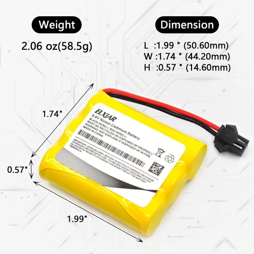 Vista 2 de Paquete de 4 baterías AA de 3.6 V 800 mAh para excavadora SY-E571 E571-003