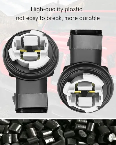 Vista 3 de TIKSCIENCE Juego de enchufes de bombilla de luz de señal de giro delantero para Jeep Wrangler JK JKU 2007-2018, enchufe de lámpara