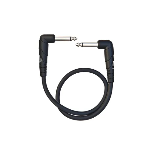 Vista 4 de Cable para guitarra D'Addario - Cable de parche de guitarra - Cable de instrumento - Accesorios para guitarra - Cable de ángulo recto de 1/4 pulgada