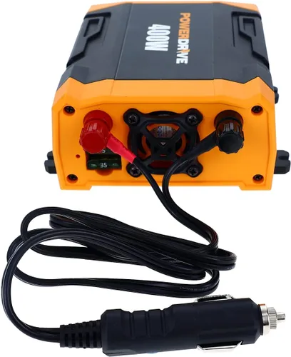 Vista 4 de PowerDrive PWD400 - Inversor de corriente de 400 vatios de 12 V CC a 110 V CA con 2 salidas y 2 puertos