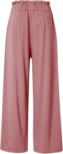 Vista 3 de Pantalones casuales de pierna ancha para mujer, cintura alta, cinturón atado, negocios, trabajo, pantalones casuales, holgados, holgados