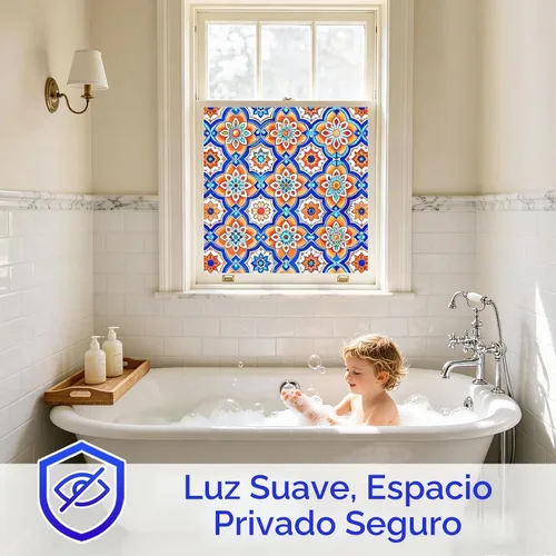 Vista 3 de SOMWISE - Película de privacidad esmerilada para ventana, bloqueo de calor solar, anti rayos UV Day & Night Opaque, Static Cling&Removable, Renter