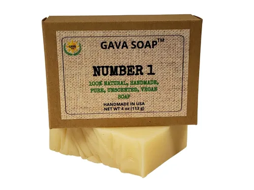 Vista 5 de Jabón vegano totalmente natural, hecho a mano, sin perfume. Aceite de oliva, 100% puro. Juego de 3 barras.