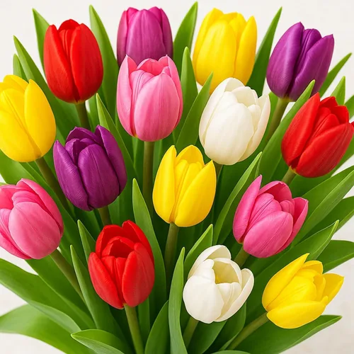 Vista 6 de Bulbos de tulipanes de colores mixtos para plantar (25 bombillas)