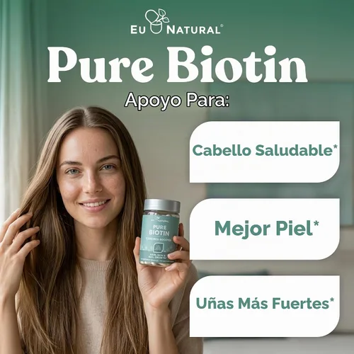 Vista 3 de Suplemento Biotin 0.00017 oz, 120 cápsulas vegetarianas (para el crecimiento del cabello, piel y uñas) Biotina de alta potencia para apoyar