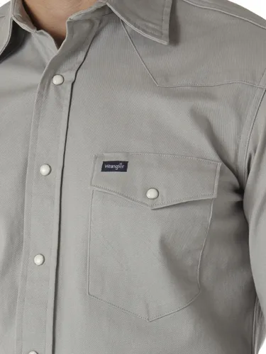 Vista 3 de Wrangler Camisa de trabajo premium de alto rendimiento y comodidad avanzada para hombre, Rojo