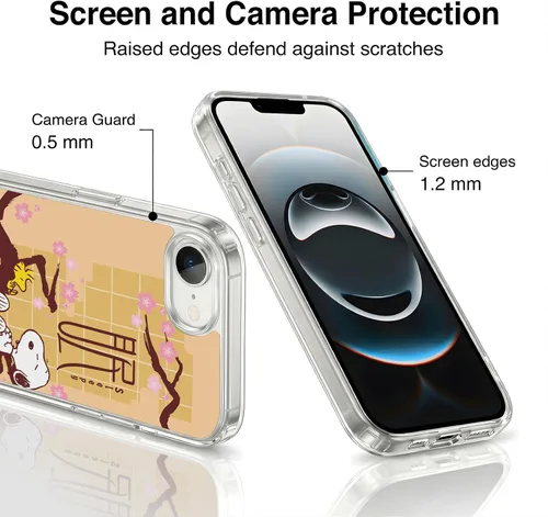 Vista 428 de Carcasa de gel para iPhone 7 Plus/iPhone 8 Plus, diseño de Snoopy Oriental de Peanuts, Badges