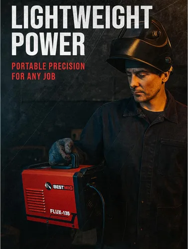 Vista 11 de BESTMIG 135A Soldador MIG - Soldador de núcleo de flujo 3 en 1, máquina de soldadura MIG/Lift TIG/Stick - Inversor IGBT portátil - 110 V con casco