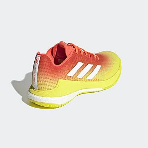 Vista 5 de adidas Crazyflight Cross Trainer para mujer, Cloud WhiteSilver MetallicVivid Re