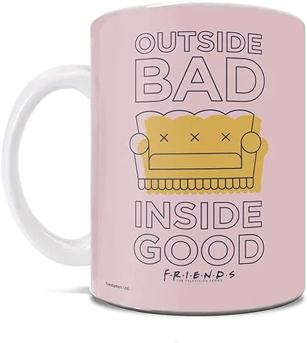 Vista 128 de Trend Setters Friends the Television Show – 25 años – Mercancía oficial – Taza de café o té de cerámica blanca de 11 onzas – perfecta para regalar