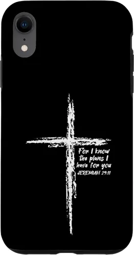 Vista 25 de Cross I Know The Plans Verse Bible Jesus God - Funda de regalo cristiana para iPhone 17
