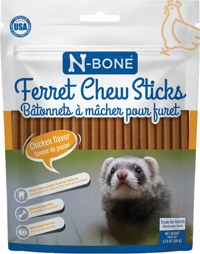 Vista 11 de N-Bone Palitos masticables para hurones sabor a tocino, bolsa de 1.87 oz