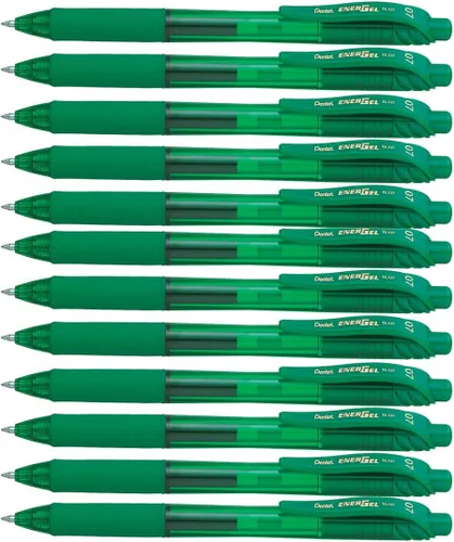 Vista 10 de Pentel EnerGel-X - Lapicera de gel líquido retráctil, punta de 0,7 mm de metal, trazo medio, 3 unidades, Azul