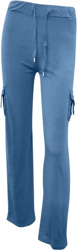 Vista 4 de Pantalones de yoga con corte de bota para mujer, con bolsillos de carga, elásticos, pantalones palazzo, pantalones largos y anchos para entrenamiento