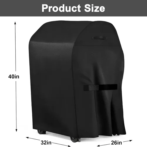 Vista 2 de Cubierta para parrilla, cubiertas impermeables Oxford resistentes de 32 pulgadas para exterior, cubierta de barbacoa a gas UV resistente al polvo