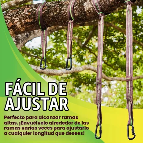 Vista 3 de Swurfer Correas de Árbol para Columpio y Hamaca – Kit de Colgado para Hamaca, Columpios de Árbol, Duradero, Resistente a la Intemperie, Libre