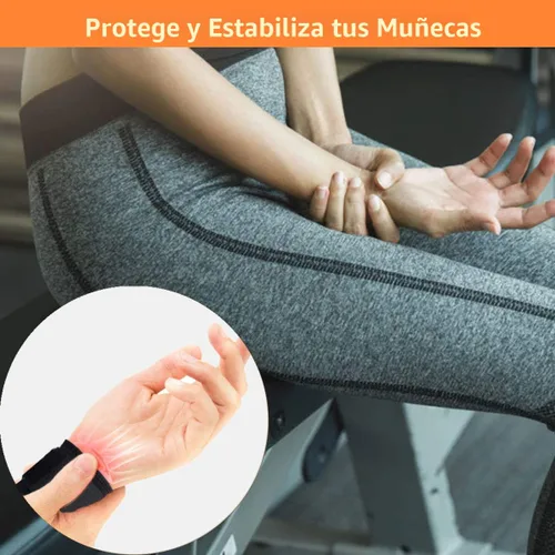 Vista 5 de Muñequera, paquete de 2 muñequeras para túnel carpiano para mujeres y hombres. Correas de muñeca para levantamiento de pesas, entrenamiento y alivio