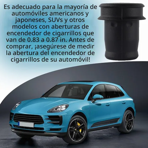 Vista 4 de 2 fundas para encendedor de cigarrillos de automóvil, tapa de enchufe negra impermeable y antipolvo, cubierta universal de 0.78 pulgadas, accesorios