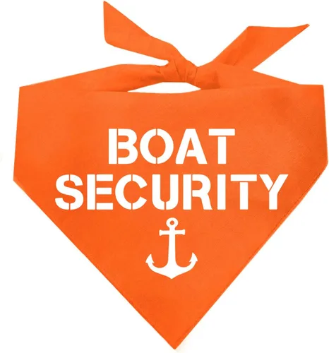 Vista 9 de Bandana de seguridad para perro Triángulo ajustable 100% algodón Hecho en Estados Unidos Amante de los barcos Capitán Playa Lago Negro