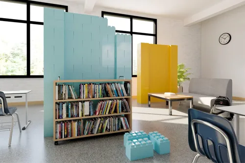 Vista 2 de EverBlock Kit de pared de 5 x 4 pies Bloques de construcción modulares Sistema de pared para edificios, pantallas y estructuras Divisor