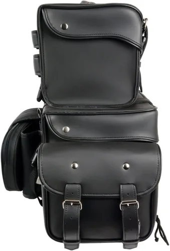 Vista 6 de Milwaukee Performance SH65001 Paquete Touring de PVC grande de cuatro piezas negro con bolsa de barril