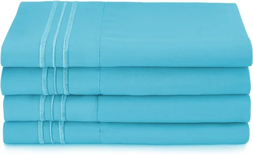 Vista 92 de Clara Clark Fundas de almohada de tamaño estándar – Funda de almohada ultra suave, fundas de almohada de microfibra ligera tamaño Queen – Juego de 2