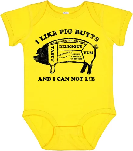 Vista 12 de inktastic Body para bebé I Like Pig Butts Blanco