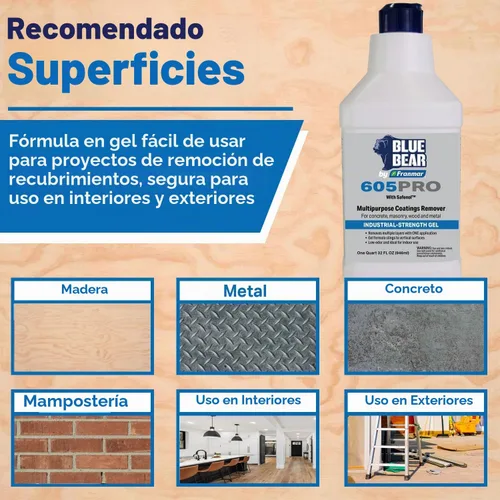 Vista 8 de Blue Bear 605 Pro - Eliminación de recubrimiento, cuarto de galón