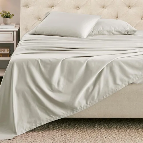 Vista 13 de Superior Juego de sábanas de algodón de 1400 a 1500 hilos, ropa de cama pesada para uso diario, decoración moderna, incluye 1 sábana bajera elástica
