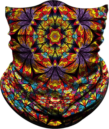 Vista 14 de Obacle Bandana sin costuras, máscara facial rave, para mujeres y hombres, para protección contra el polvo, el viento y el sol