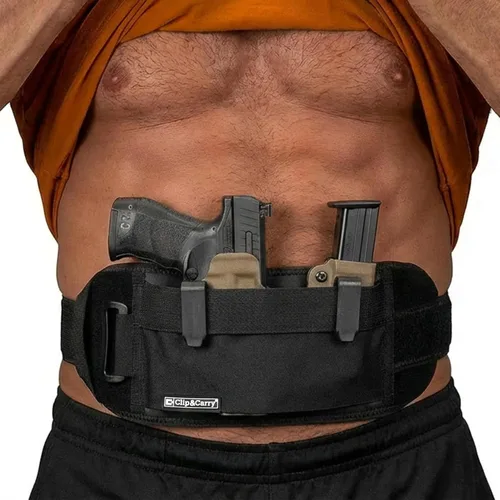 Vista 10 de Clip & Carry STRAPT-TAC - Funda para banda para el vientre, uso con cualquier funda de pistola Kydex IWB para transporte oculto