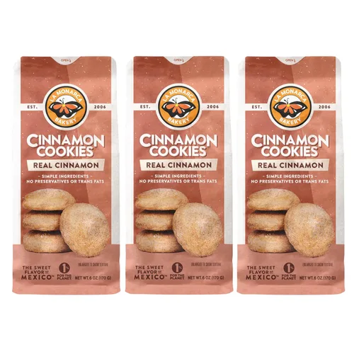 Vista 7 de Galletas de mantequilla mexicanas, 3.6 onzas (paquete de 3), hechas con mantequilla real e ingredientes simples por La Monarca Bakery