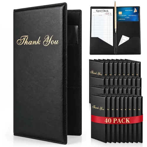 Vista 8 de Potchen 10 libros para servidor, presentadores de cheques de camarero