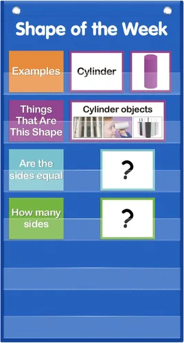 Vista 7 de Auchq All About Shapes - Póster de pared con 65 tarjetas, ideal para VPK, preescolar, preescolar, jardín de infantes, grado 1