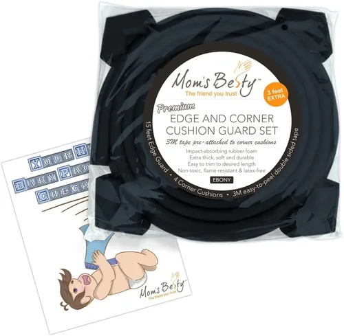 Vista 4 de Set de protectores de seguridad para esquinas y muebles Mom's Besty EXTRA DENSO, Ébano negro