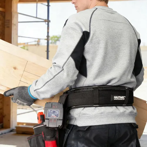 Vista 7 de HAUTMEC HT0141 - Cinturón de herramientas acolchado resistente, cinturón de trabajo ajustable de 3.5 pulgadas de ancho para cintura de 30 a 46