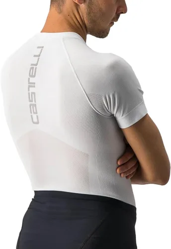 Vista 4 de Castelli Capa base de manga corta sin costuras Core - Blanco para hombre, LXL