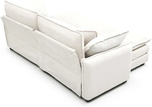 Vista 9 de Sofá modular de 81 pulgadas con 2 otomanas, sofá modular de 2 asientos, sofá seccional pequeño para sala de estar