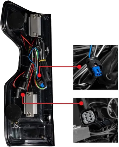 Vista 4 de Luces traseras Recon para Chevy Silverado 1500 2019 2020 OLED Lente ahumada