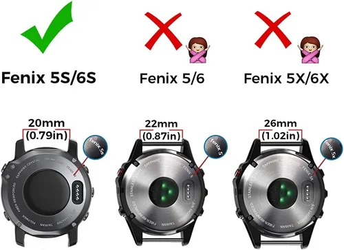 Vista 7 de NotoCity Correa de reloj compatible con Fenix 5S/6S/7S/8 de 1.693 in, correa de repuesto de silicona suave Quickfit (hebilla plateada, 2 unidades)